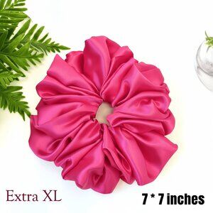 RABLOO Pink extra XL Satin Scrunchie | “New freshly sewn Handmade Hair Ties